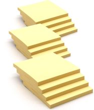 Customized Logo Sticky Notes - Yellow, Strong Adhesion, Square, Stickier