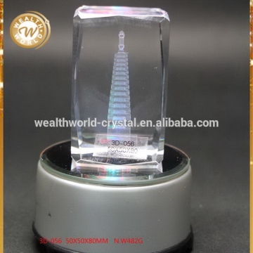 Popular promotional 3d laser crystal gifts