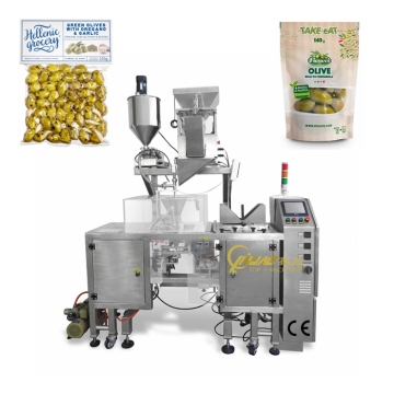 Automatic Pitted Green Olive Packing and Packaging Machine for Oil, Salt, and Marinade