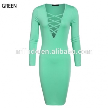 modest beautiful long sleeve sea green sexy midi hollow design Formal Party dress to the graduation ball