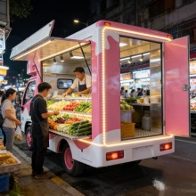 Custom Mobile Stall for Fresh Fruits and Vegetables