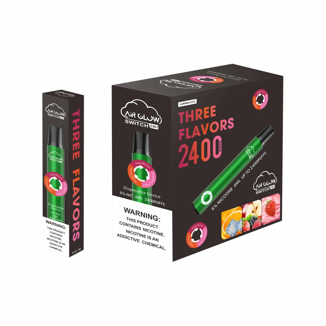 Factory Inside Price Trend Style Air Glow Switch 3 in 1 Disposable Vapor E Cig