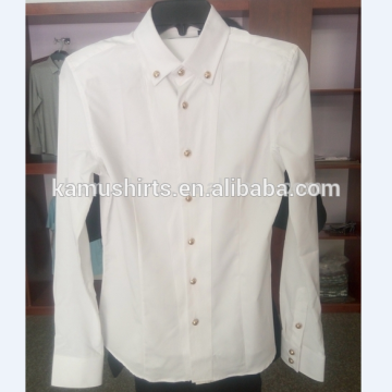 white french cuff shirt custom shirt