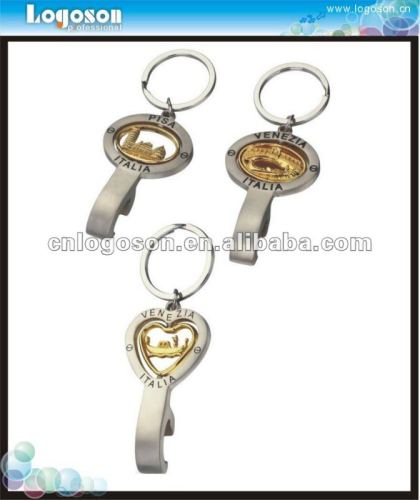 Different countries souvenir metal bottle opener with keyring custom