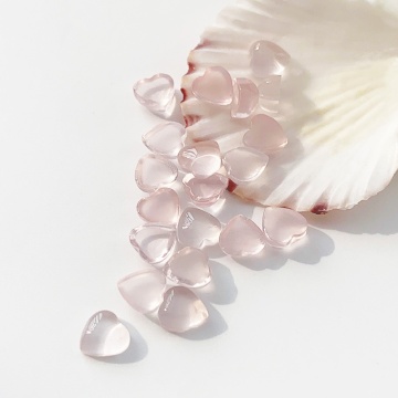 Natural Rose Quartz Heart Shaped Loose Stone Pendant