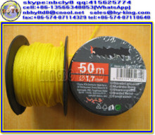 8-16 strand 1.5mm yellow hollow braid rope polypropylene , hollow braided poly rope , pe braided rope