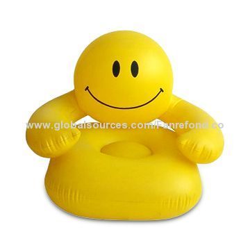 Inflatable smile fact chair