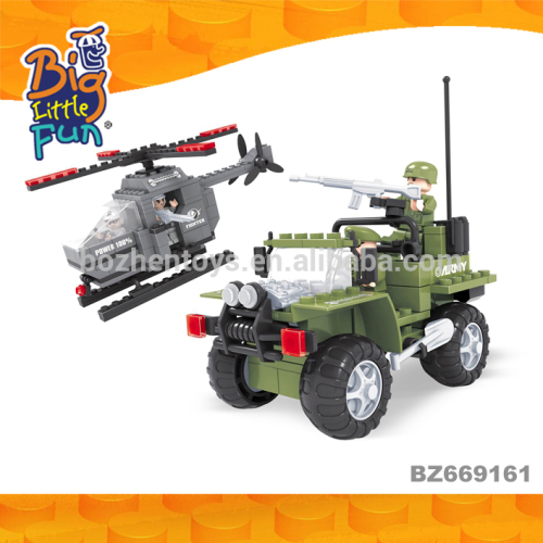 Wholesale ausini military car plane model toy building bricks for kids