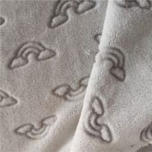 Polyester Cutting Back Printed Flannel Fabric Stock