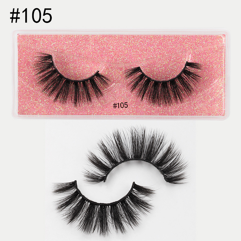 5 Colors Glitter box 3D mink false eyelashes handmade wholesale cosmetics eyes makeup beauty