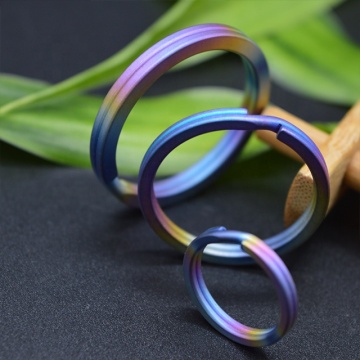 Diversed Size Titanium Key Chain split key ring
