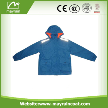 190T Polyester PVC Coated Kids Rainsuit