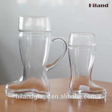Promotional handmade boot shaped glass of beer