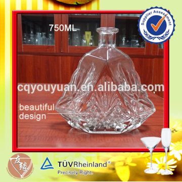Fantastic style vodka whiskey glass alcohol bottles 750ml