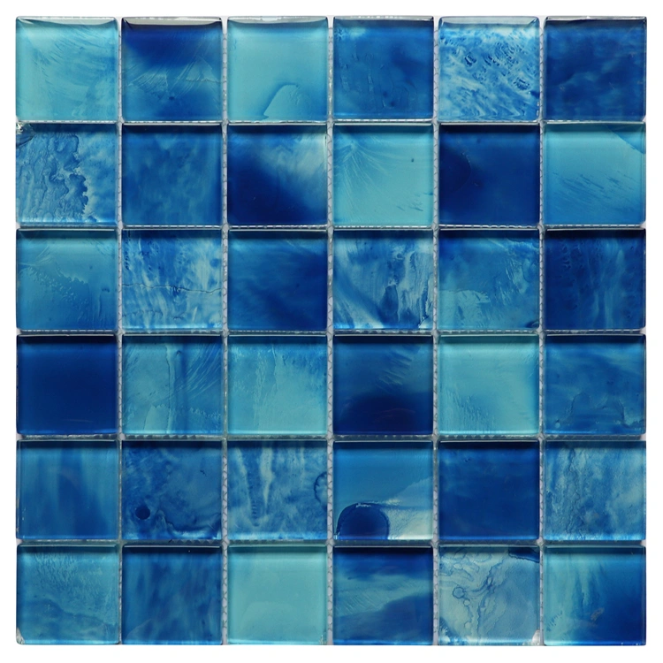 Blue Blending Crystal Glass Mosaic Tile for Pool