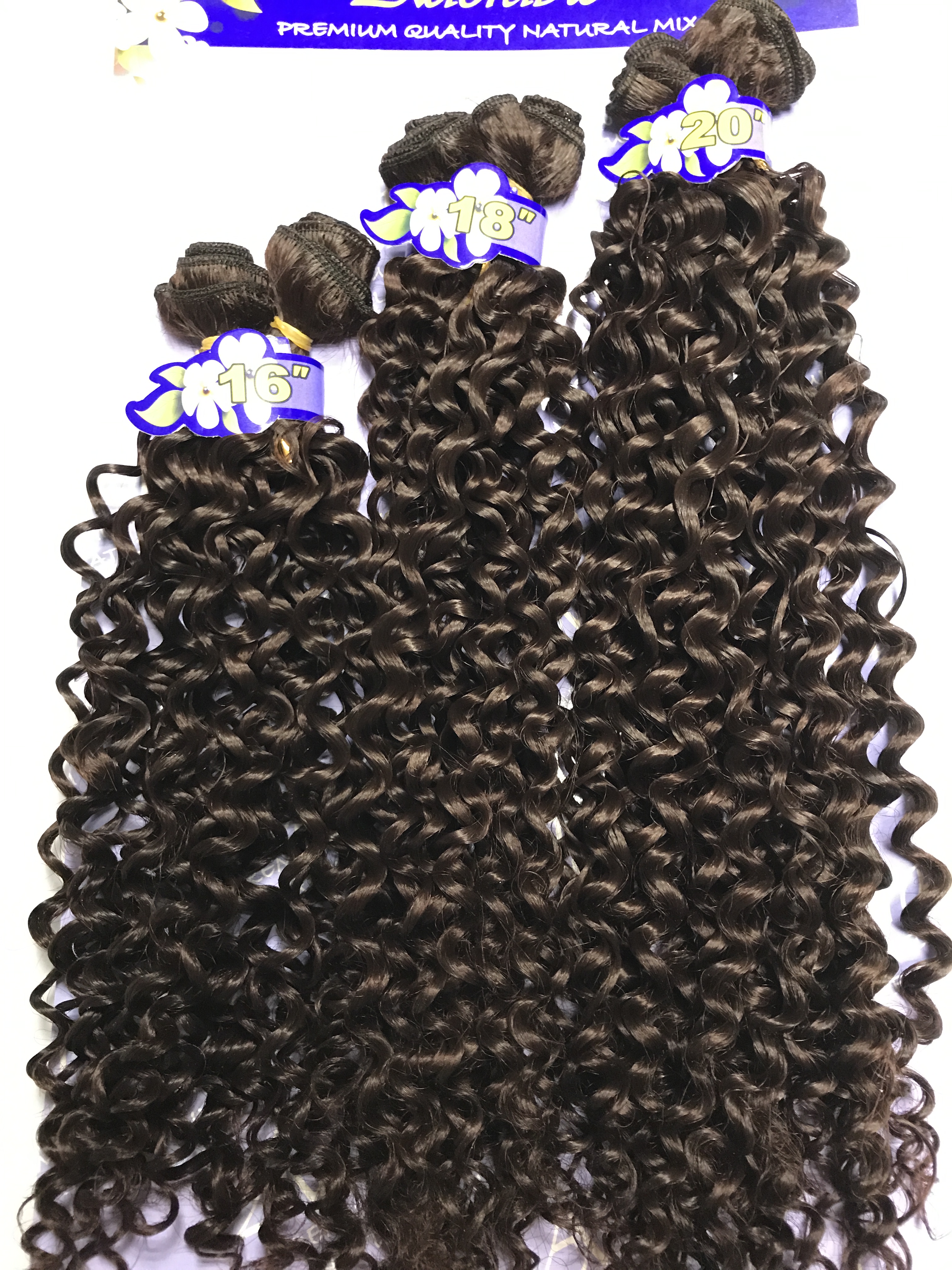 synthetic curly hair water wave ombre bundles cheap price Human hair feeling Protein fiber hair