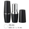 Black Plastic Lipstick Tubes Round Lip Balm Tube