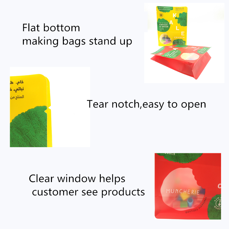 Bolsa de pie con refuerzo inferior personalizado personalizado Custom printed bottom gusset stand up pouch