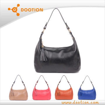 2014 leather hobo handbag with first layer genuine leather material