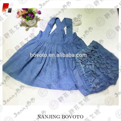 Butikowy JannyBB hurtownia chambray sukienka