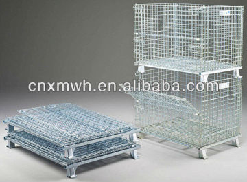 Flat pack portable storage cage