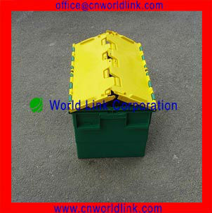 370 Heavy Duty Plastic Attached Lid Container