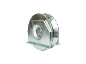 durable wheel with double plates for sliding gates