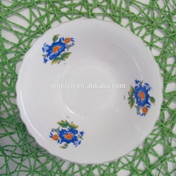 silver rimmed cut edge serving bowls, blue flower turkish bowls, ceramic rice bowls wholesale