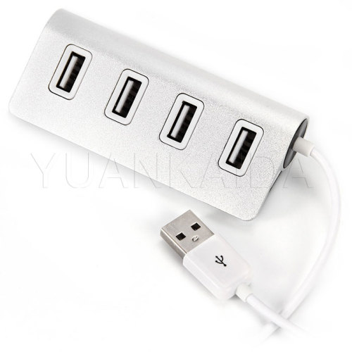 Bureaublad 4 poort aluminium USB 2.0 Hub