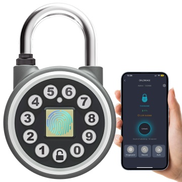 Smart Fingerprint Padlock Password Gym Locker APP Control