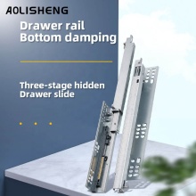 AOLISHENG Hidden Telescopic Undermount Soft Close Drawer Sliders