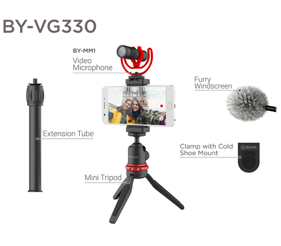 Boya By-vg330 Universal Smartphone Video Kit For Youtuber Vlogger