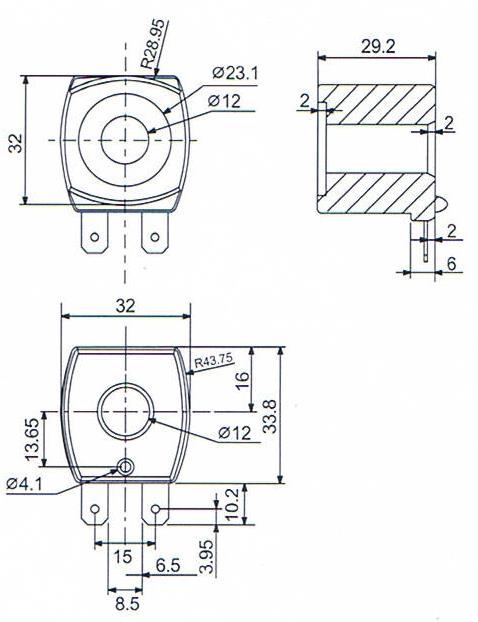 Dimension of BB12029210 Solenoid Coil: