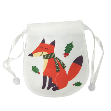 Mini cute christmas candy bag with fox pattern