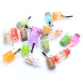 Mixture 3D Fruit Juice Bottle Design Charms 3D Boba Milk Tea Resin Pendants Earring Charm Fashion Jewelry Accessories