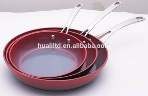 aluminum kitchenware 3pcs gradient ceramic coatinh fry pan set