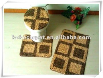 3piece rug set, pp bath mats set, toilet mat set