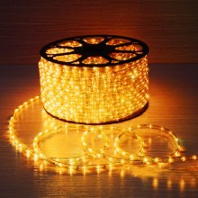 Yellow 2-Wire 1/2\" 120 Volt LED Rope Light Commercial Spool