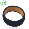 Layer Fashion Ring Custom Silicone Elastic Couple Ring