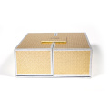 Caixas de embalagem de perfume de papel dourado 50ml vazias por atacado