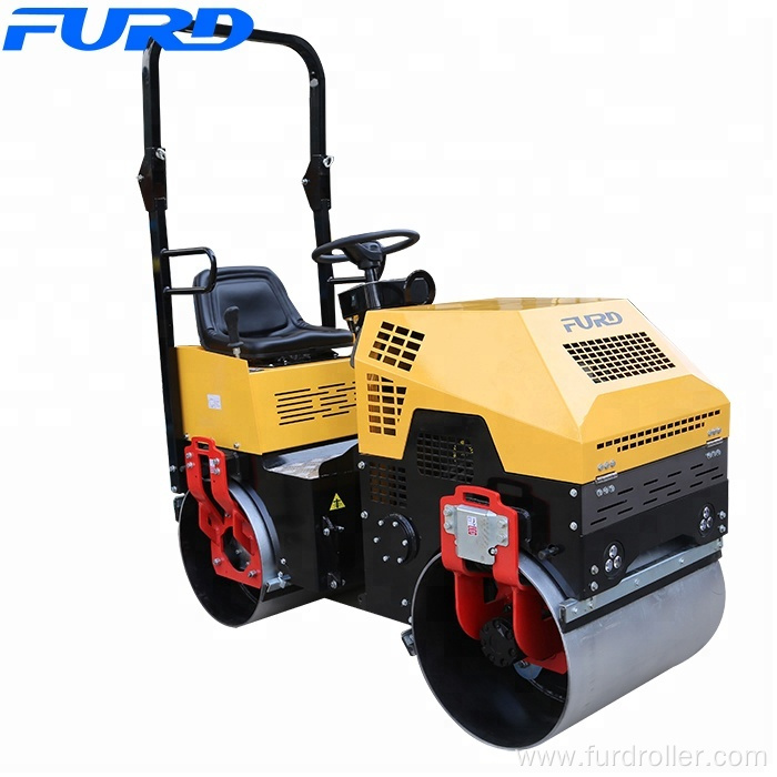 High quality 1 ton vibratory ride-on ground compactor tandem road roller (FYL-880)