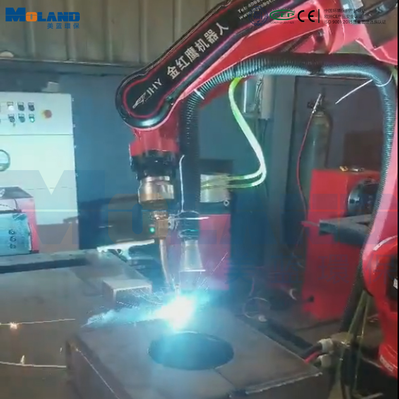 welding robot welding fume extractor