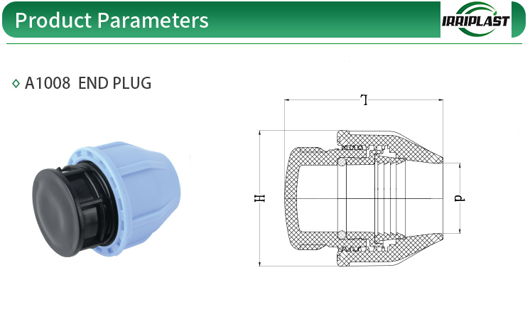 irrigation pp fittings end plug for water system