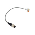 M12 Male Straight to Female Right Angle Cable