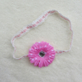 Punto circular pequeña Margarita + diadema finos encajes, pequeños girasoles venda elástica chicas Coleteros