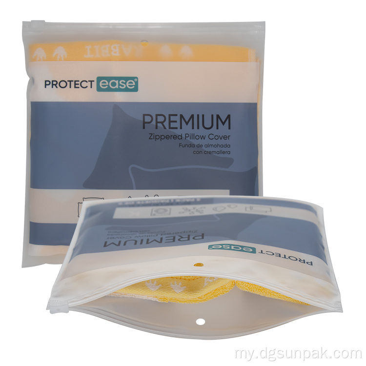 Frosted poly ziplock ပလတ်စတစ်ထုပ်ပိုး fromper zipper အိတ်