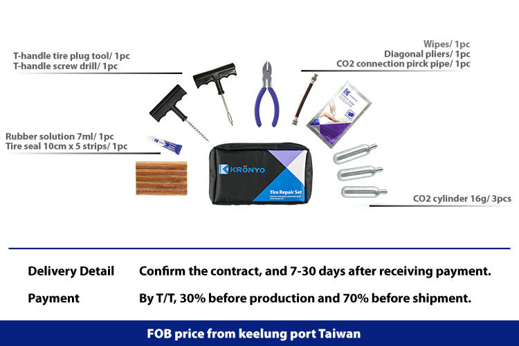 co2 cylinder valve sealant and wipes for tire tool