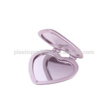 Fancy heart shape silver color hollywood girl makeup mirror