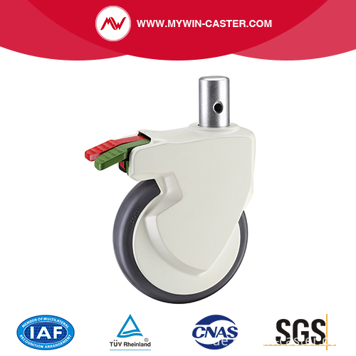 dual brakes medical caster