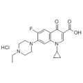 3-хинолинкарбоновой кислоты, 1-циклопропил-7- (4-этил-1-пиперазинил) -6-фтор-1,4-дигидро-4-оксо-, гидрохлорида CAS 112732-17-9